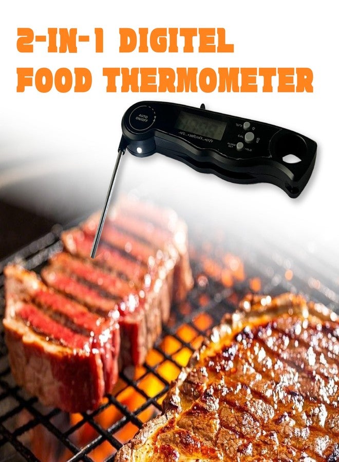 JREEPEE Meat Thermometer Digital, Instant Read Food Thermometer with Dual Probe, Backlight LCD Display,Kitchen Accessories for Outdoor Cooking, Candy Making, BBQ Grill Essentials,Calibration Function - Image 4